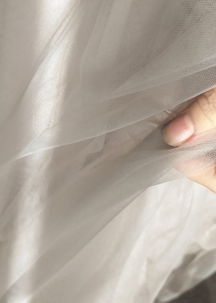 Röcke Italienische A-Taille Linie Weiß Patchwork Tüll Elastische