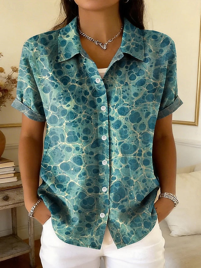 Women's Shirt Buttons Print Floral Graphic Geometric Daily