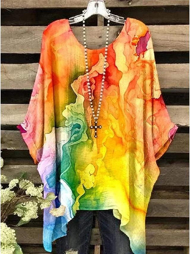 Women's Boho Shirt Graphic Abstract Elegant Bohemia Active
