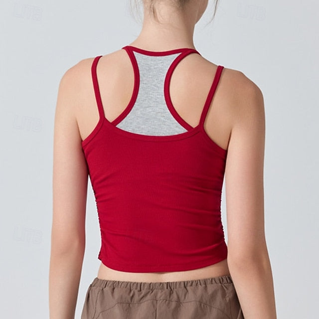 Women's Solid Colored Tank Top Sport Top UV Protection