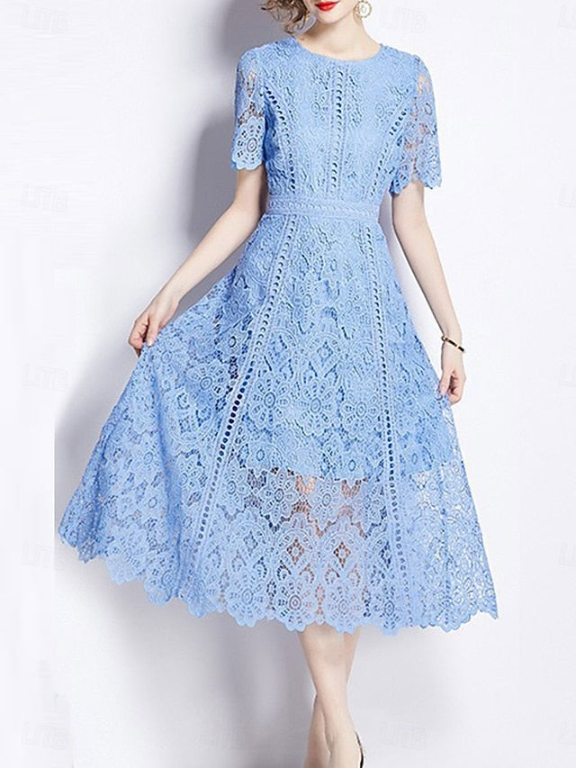 Dress Elegant Length of Crew Tea the Bride Neck Mother