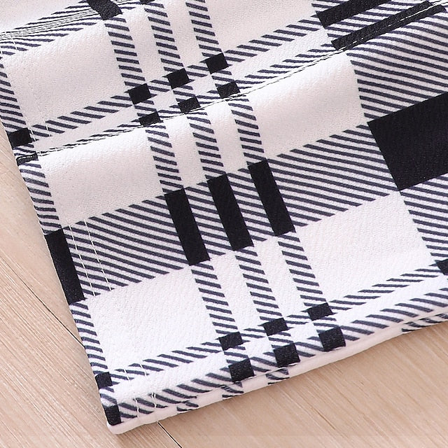 Color Block Pieces Long Girls' Suits Set Dress Kids 2