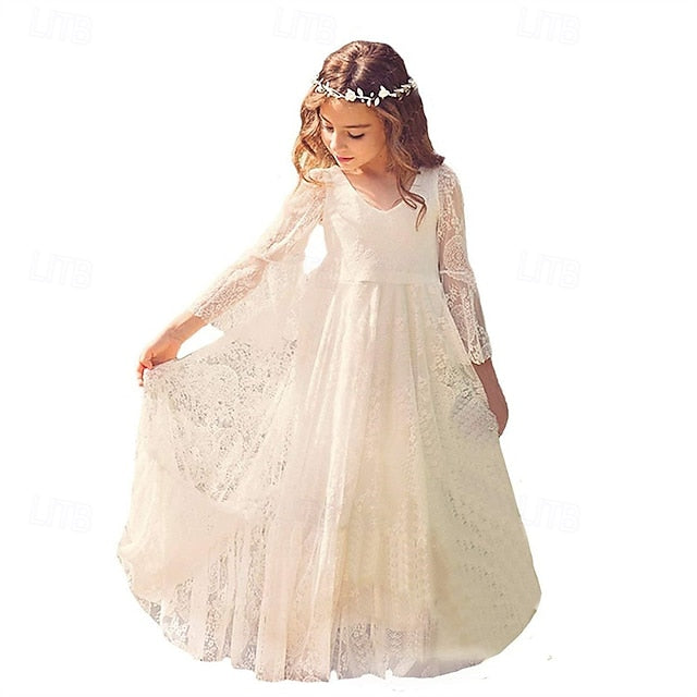 Flower Lace Girls' Dress Girl Kid's Formal