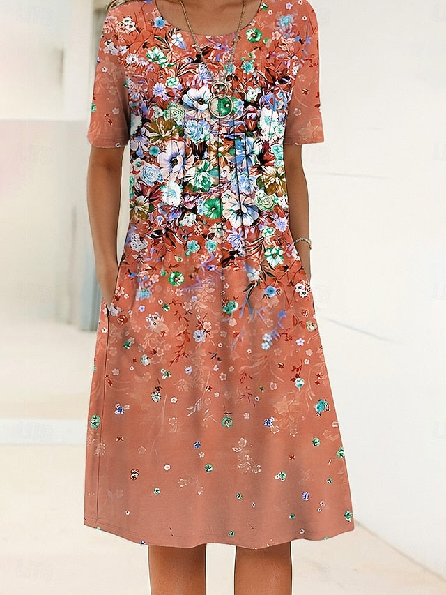 Women's Midi Dress Shift Dress Summer Dress Vacation Casual