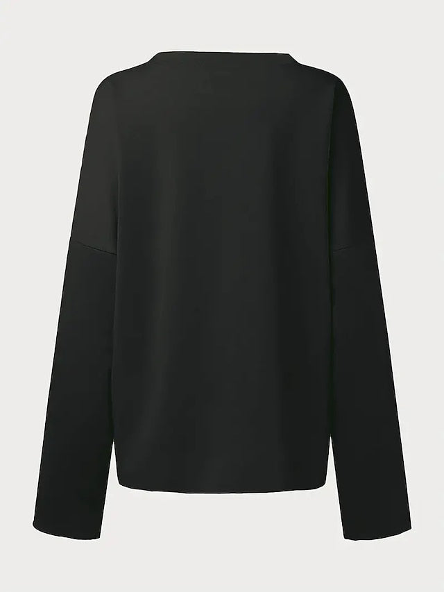 Women's Oversized Sweatshirt Pullover Cotton Blend Letter