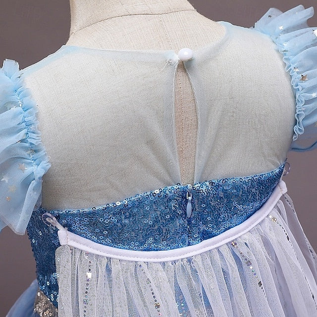 Girls' Flower Cloak Dress Elsa Girl Frozen Princess