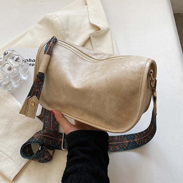 Women's with – Leather Strap PU Vintage Handbag Bohemian