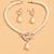 Ensemble de 3 boucles d'oreilles en alliage imitation perle