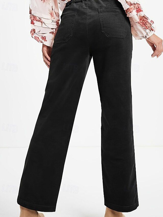 Women's Chinos Straight Casual Full Length Medium Waist