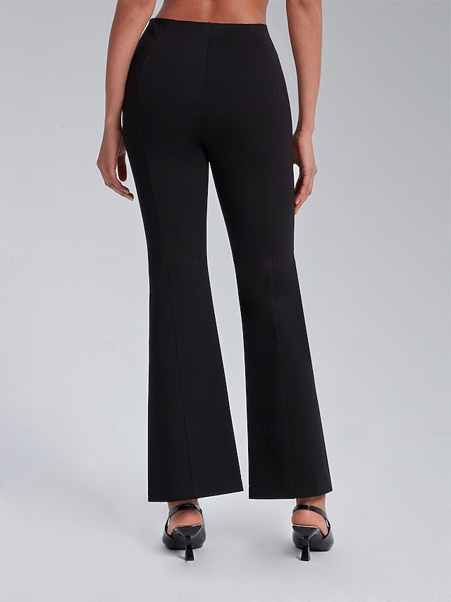 Women's Flare Full Length Stretchy High Waist Elegant