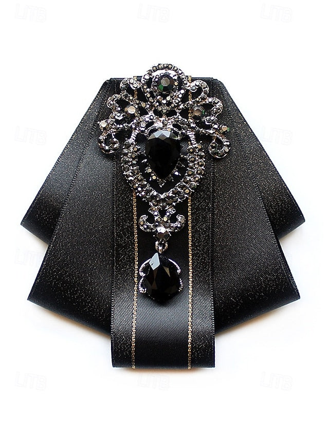 Elegant Tie - Diamond-Accent Men's Satin Bow Christmas