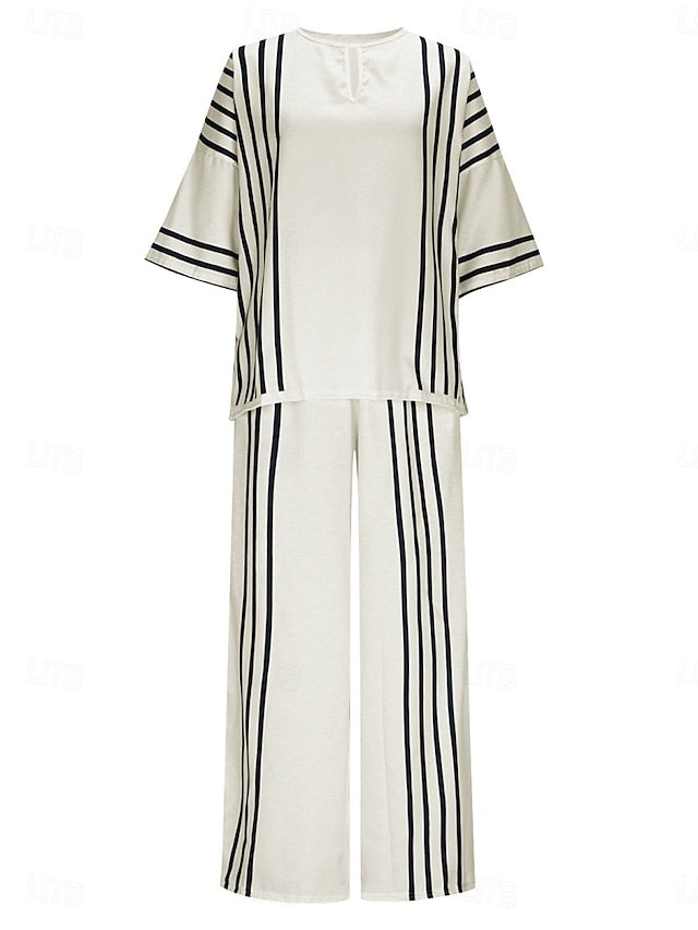 Women's Pants Sets Bolero Top Short Sleeve Crew Neck