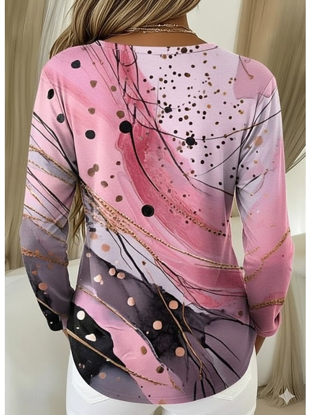 Women's T Shirt Print Graphic Abstract Vintage Fashion