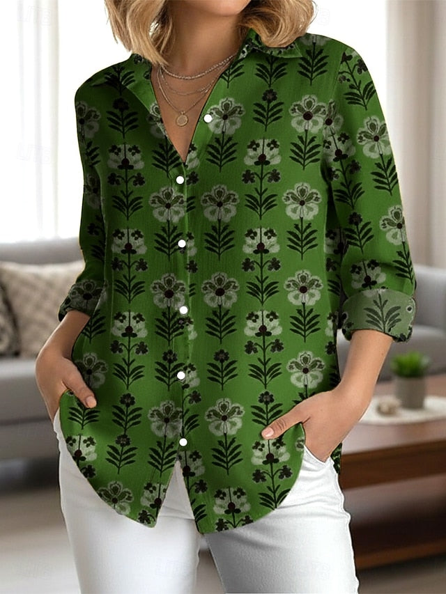 Women's Shirt Buttons Print Floral Daily Stylish Modern