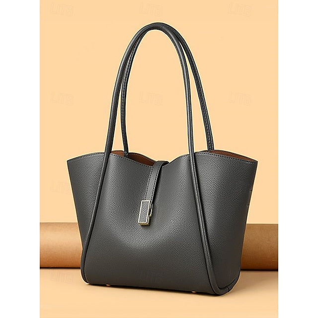 Leather Green Bag Tote Faux Women's
