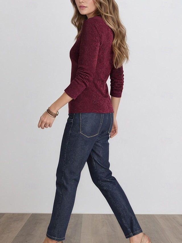 Women's Fuzzy Ruched Metal buckle Solid Color Fashion