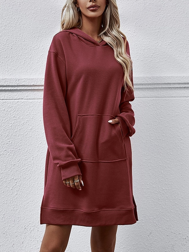 Women's Midi Dress Hoodie Dress Casual Dress Fashion Modern