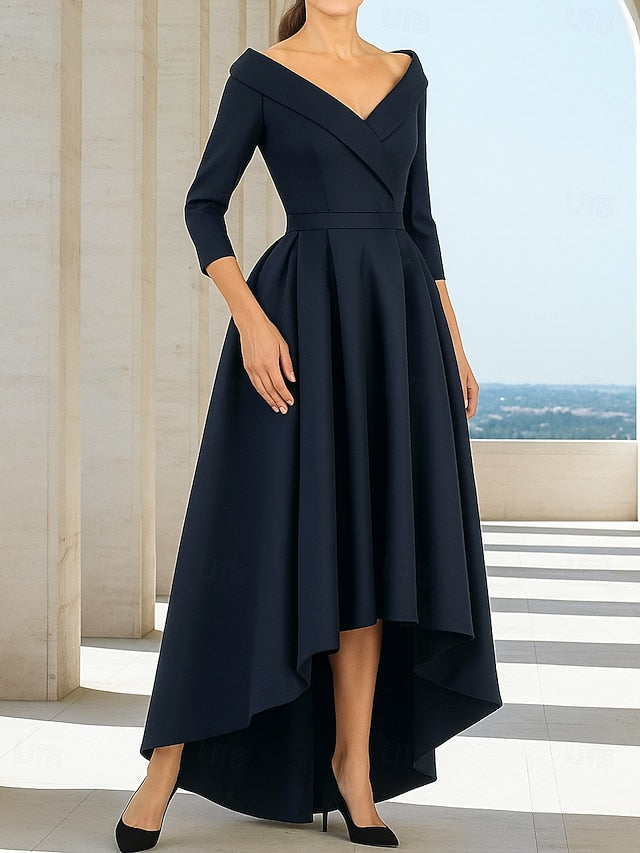 A-Line Floor Length Party Dress Cocktail Dress Wedding Guest