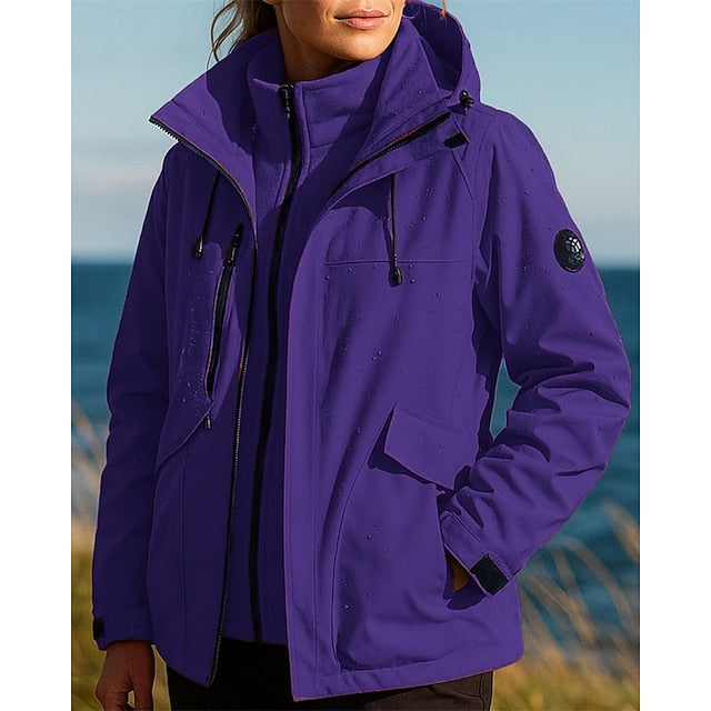 Women's Hiking Jacket Fleece Jacket Winter Coat 3 in 1