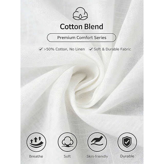 Women's Shirt Cotton Blend Summer Tops Plain Daily Stylish