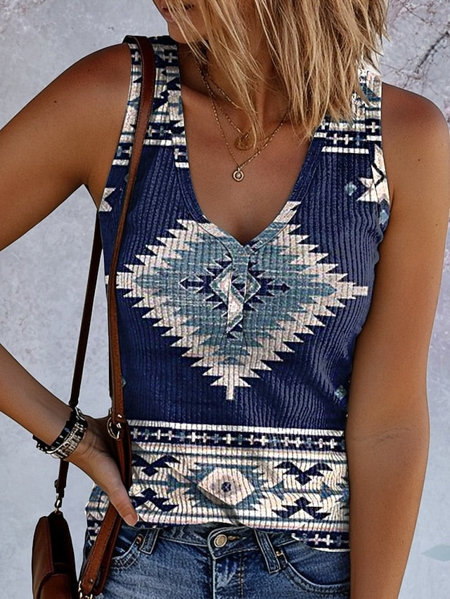 Women's Camisole Tank Top Print Graphic Geometric Vintage