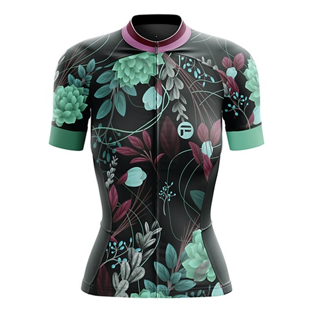 Women's Cycling Jersey Graphic Floral Botanical Funny Short