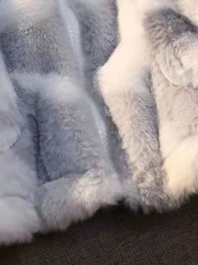 Coat Jacket Women's Warm Faux Teddy Fur Fleece