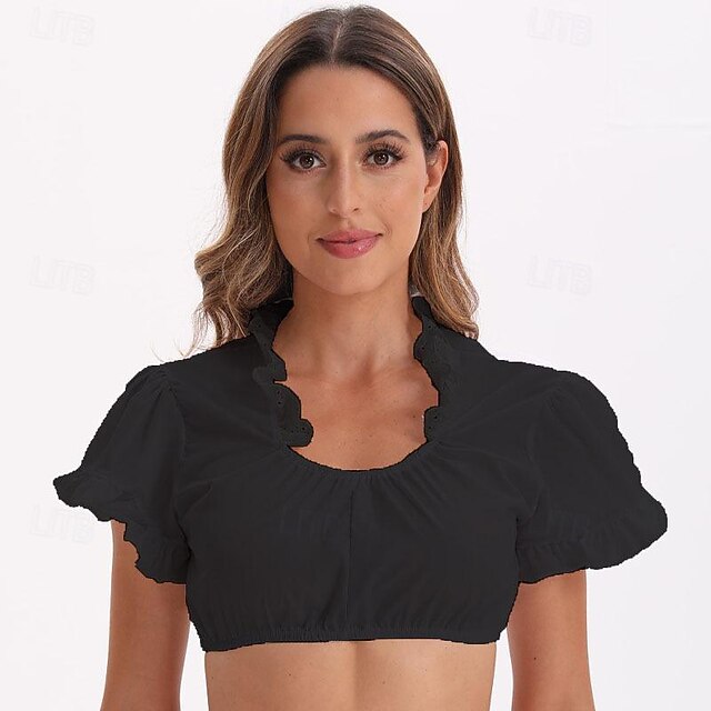 Oktoberfest Masquerade Dirndl Blouse Bavarian Maid German Munich