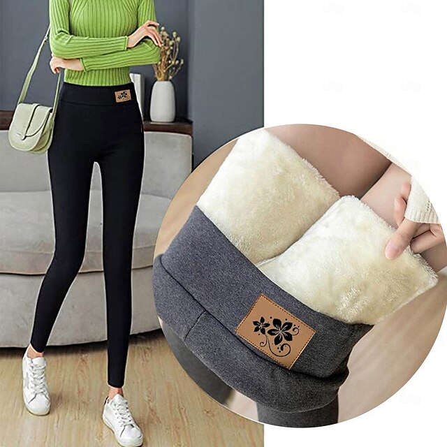 Women's Fleece Lined Leggings Fleece Pants Pants Trousers