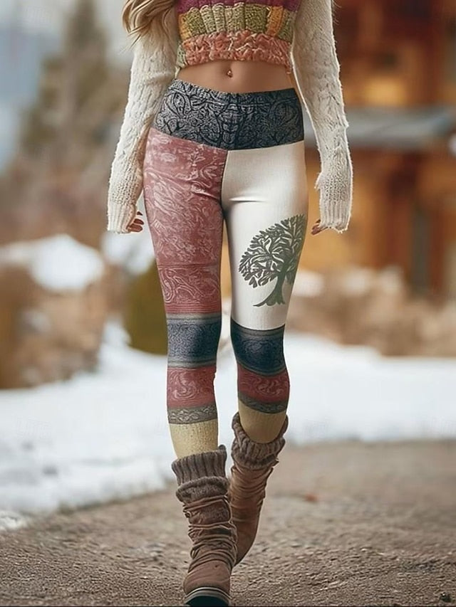 Women's Leggings Vacation Vintage Ethnic Style Full Length