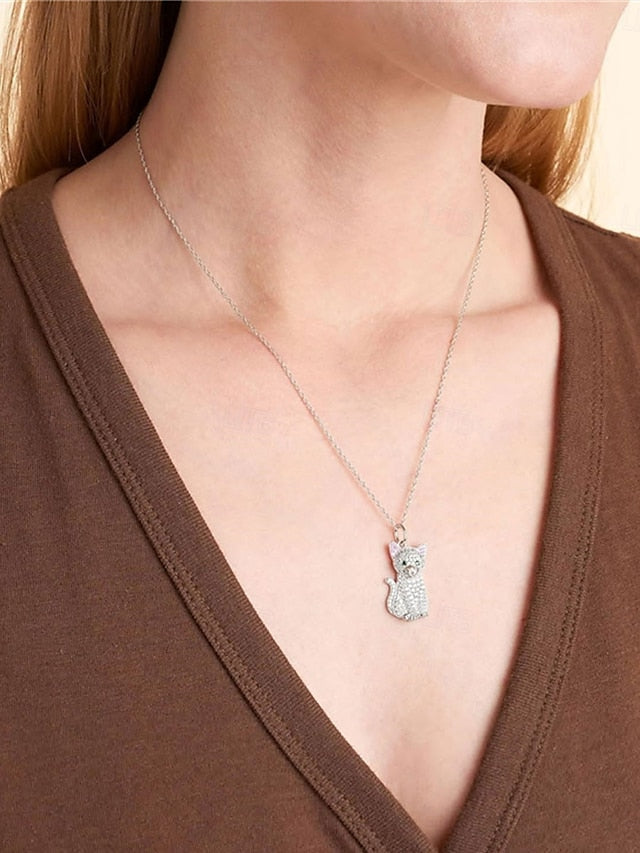 Collier tendance et mignon pour femme, classique et chromé