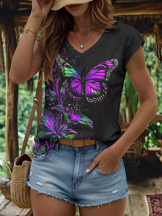Women's Animals Camisole Tank Top Floral Graphic Butterfly