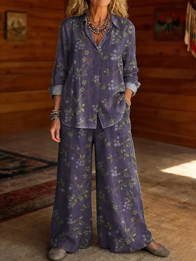 Women's Two Piece Sets Pants Sets Bolero Long Sleeve Shirt