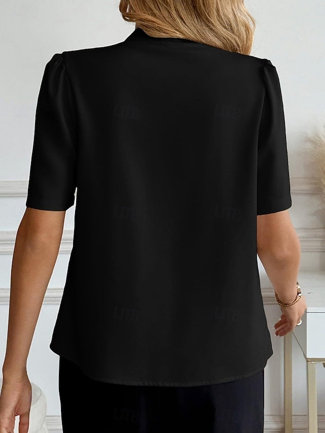 Women's Shirt Button Down Shirt Casual Shirt Buttons Plain