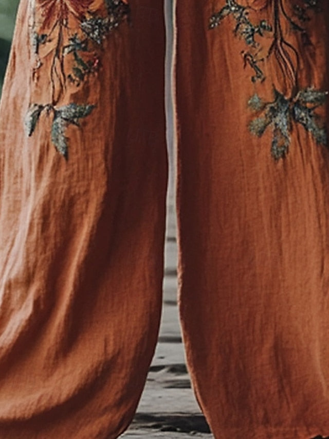 Women's Wide Leg Pants Trousers Palazzo Pants Casual Boho