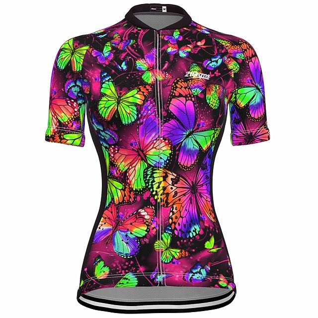 Women's Cycling Jersey Butterfly Short Sleeve Bike Jersey
