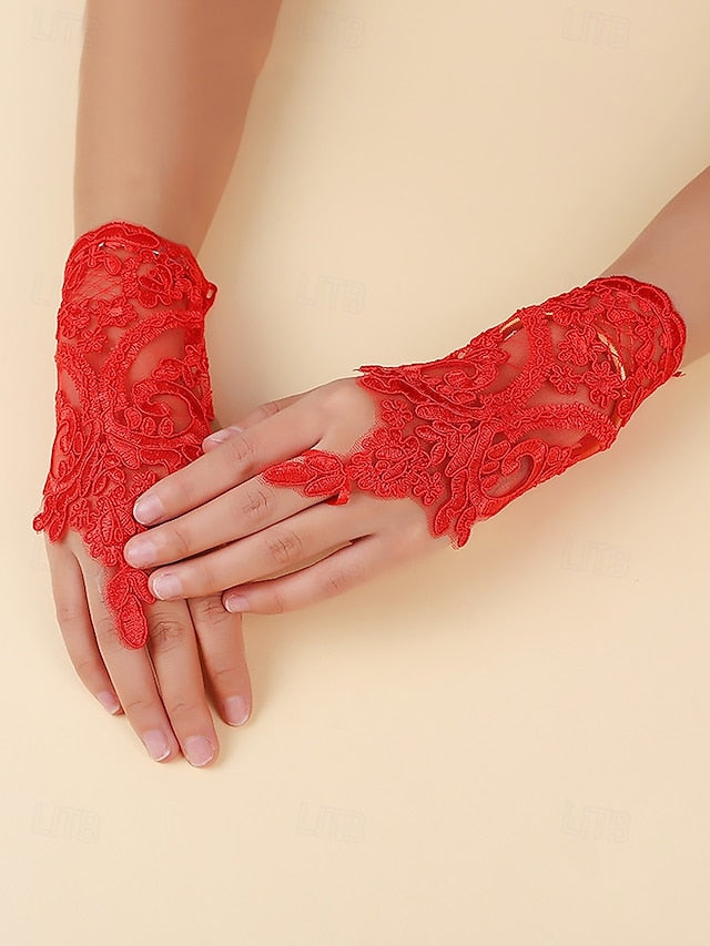 White Gloves – Bridal Lace Elegant Wedding Vintage Fingerless