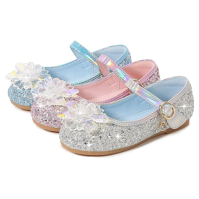 Portable Girls' Princess Walking Flats Leather PU Shoes