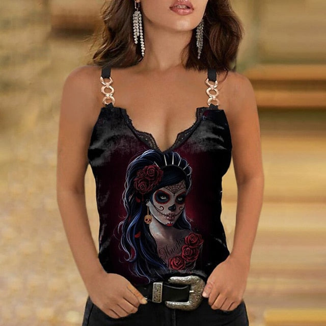 Women's Camisole Tank Top Going Out Tops Black Wine Red