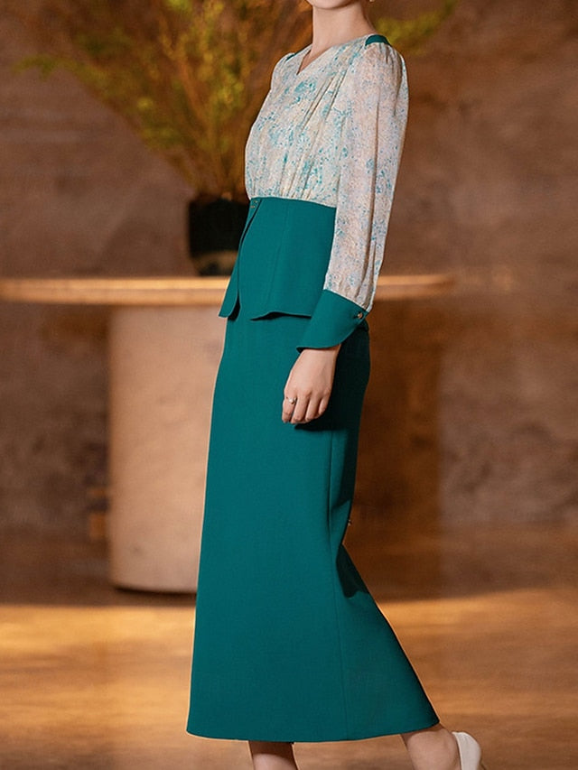 Bride Formal Piece Dress Mother of Elegant Two Sets the