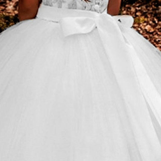 Flower Kids Colored Girl Girls' Dress Solid Floral