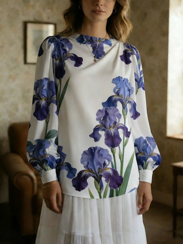 Women's Shirt Casual Shirt Blouse Print Floral Graphic