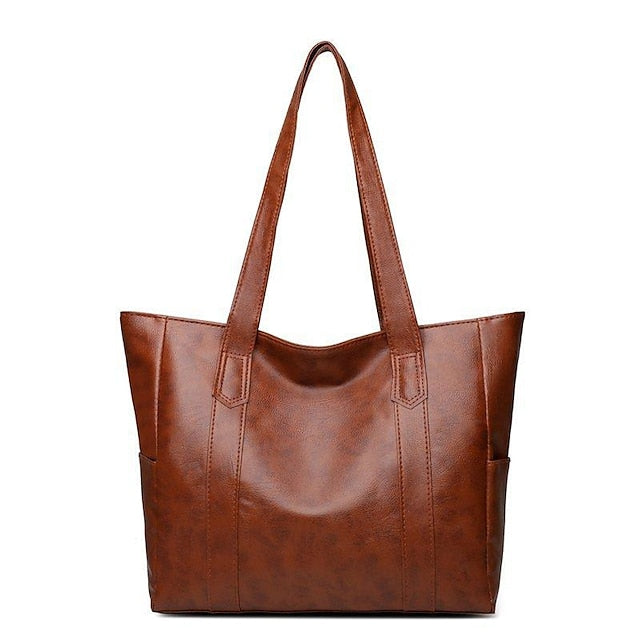Tasche Schwarz – Große Kunstleder Damen Tote Stilvoll