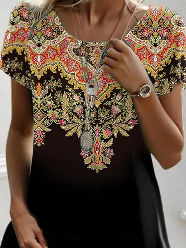 Women's Mini Dress Petite Dress T Shirt Dress Tee Dress A