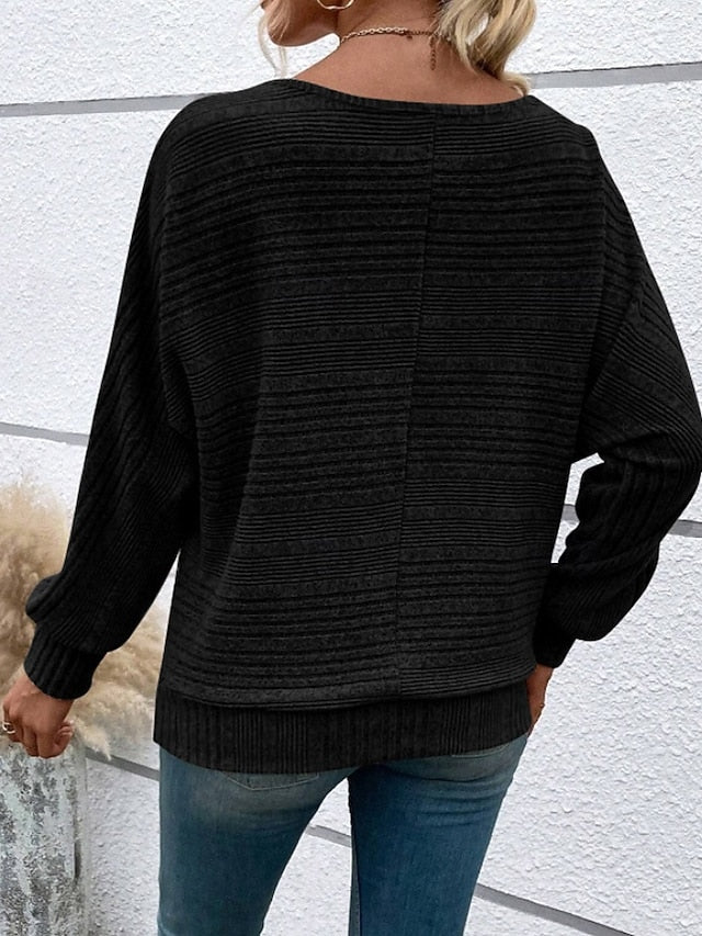 Women's Texture Blouse Blouse Plain Modern Casual Long