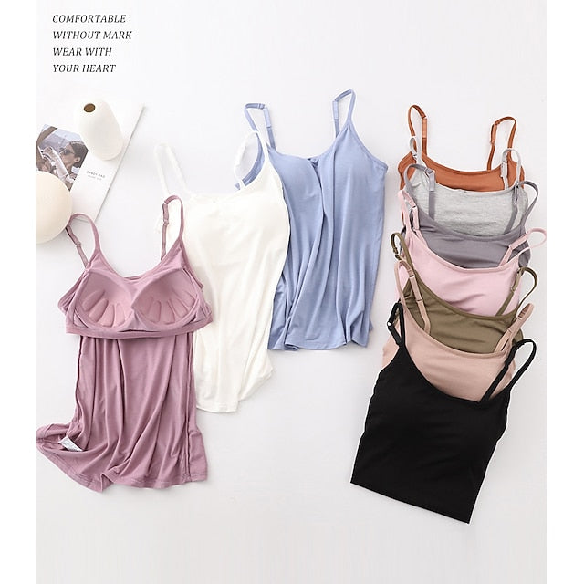 Multi Packs 3pcs Women's U Neck Sleeveless Khaki+White+Gray