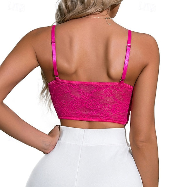 Slim Fit Corset Crop Top Bustier Solid Color Fancy Dress