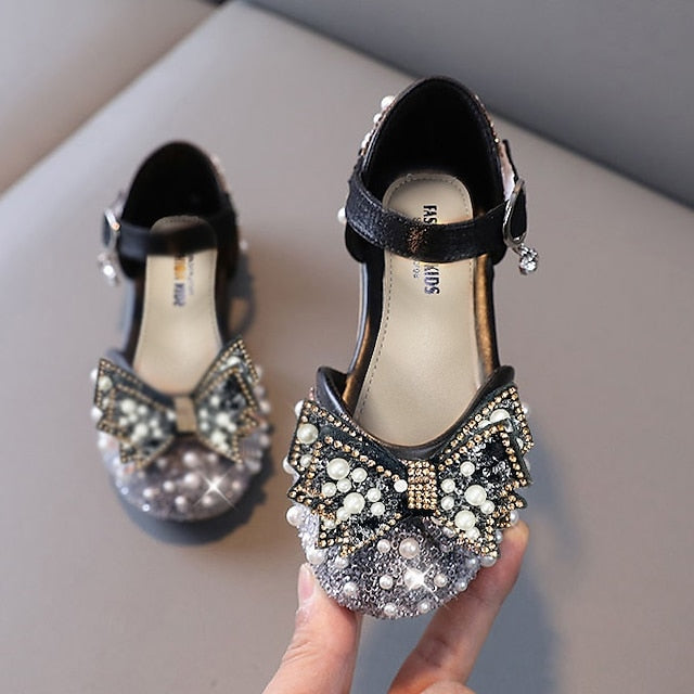 Daily Flats Girls' Glitters Lolita Rubber Shoes PU