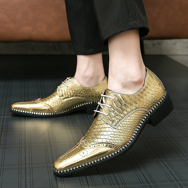 Oxford Men's Faux Gold Metallic – Shiny Shoes