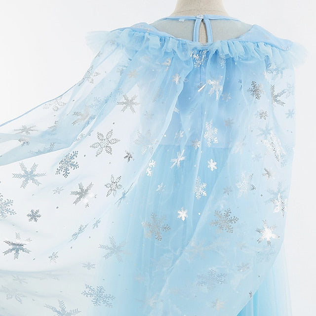 Girl Elsa Frozen Dress Party Flower Princess Theme Fairytale